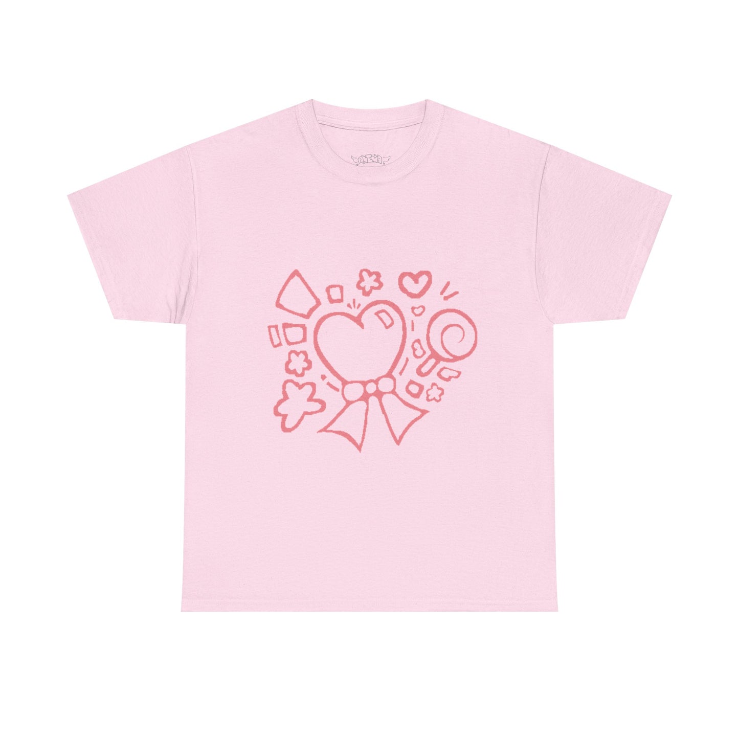 Minimalist Couple Design Unisex Heavy Cotton Tee - Perfect for Lovebirds and Casual Wear