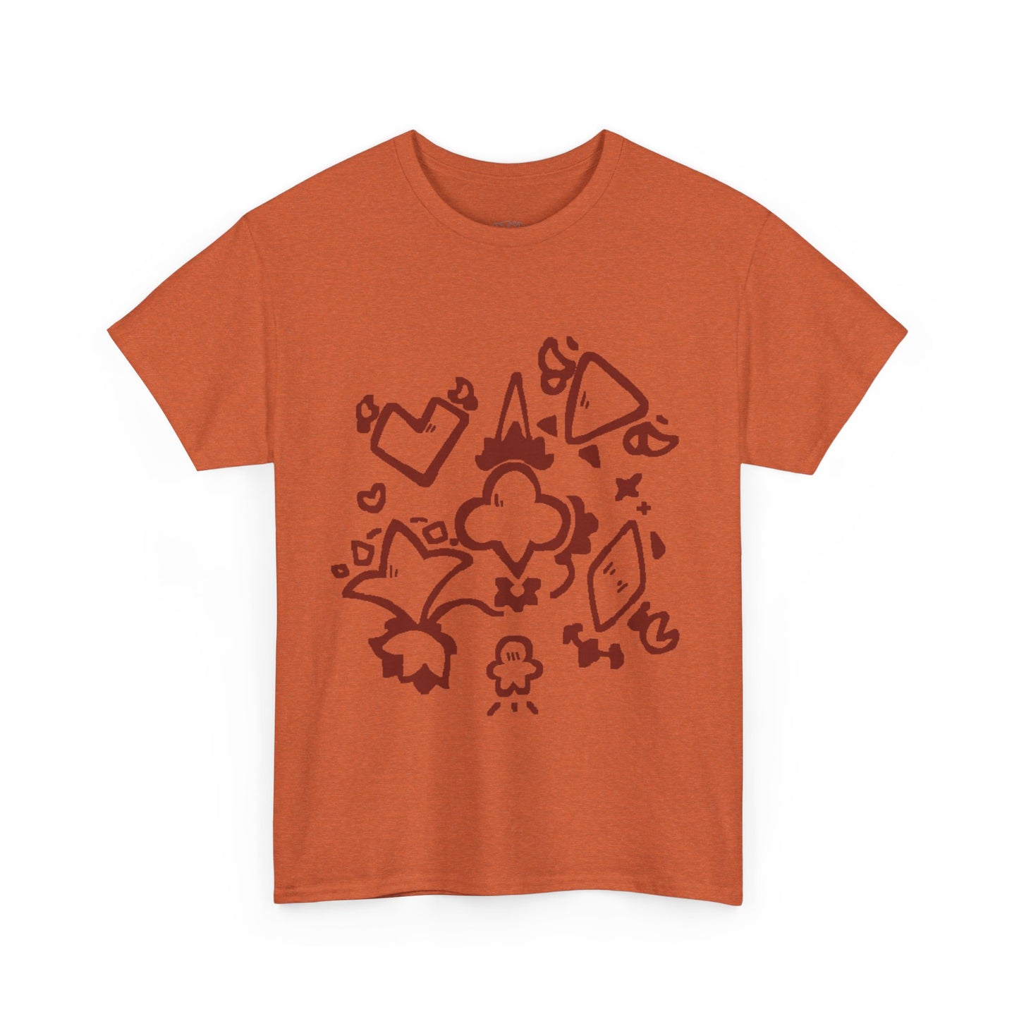 Minimalist Couple Design Unisex Heavy Cotton Tee - Perfect for Lovebirds and Casual Wear