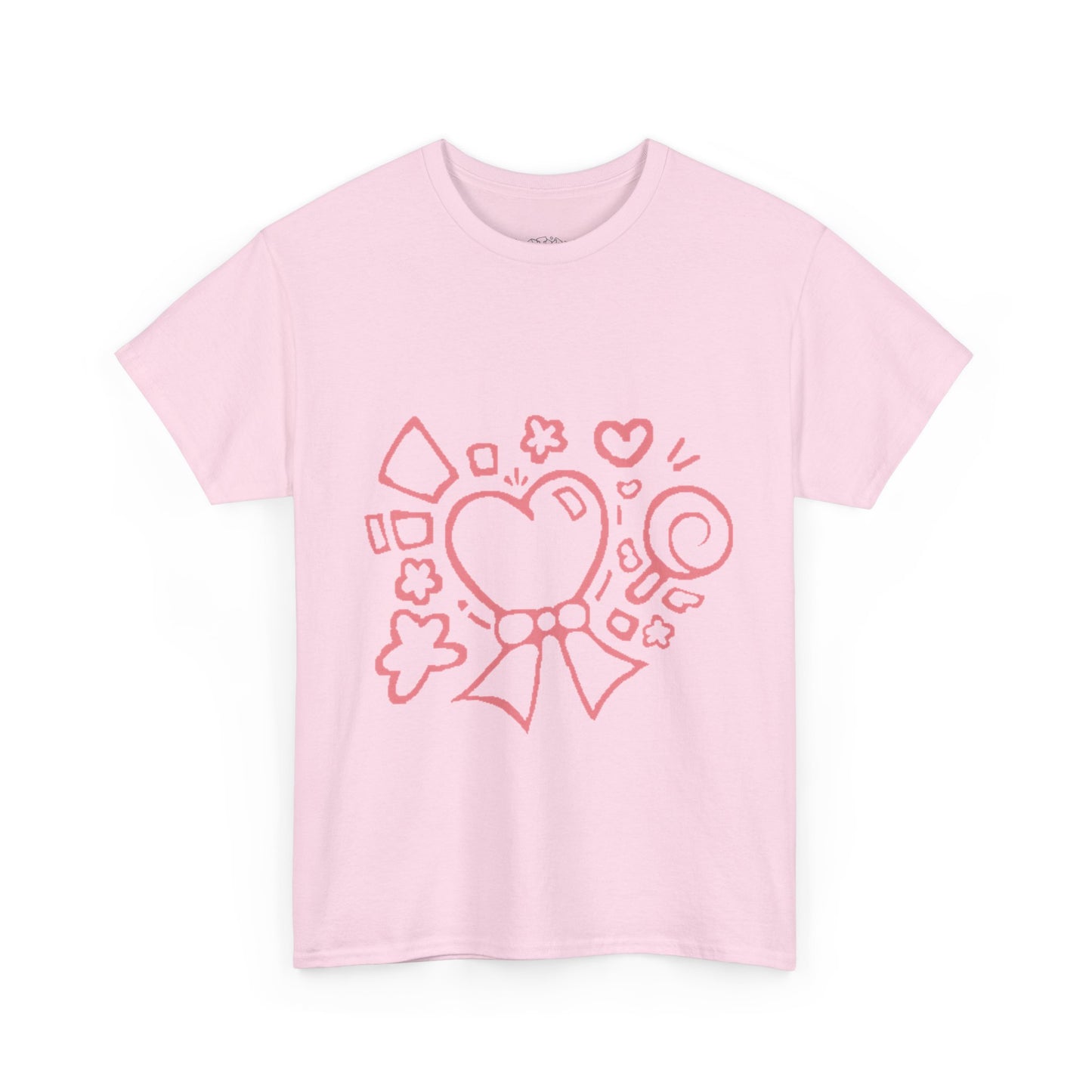 Minimalist Couple Design Unisex Heavy Cotton Tee - Perfect for Lovebirds and Casual Wear